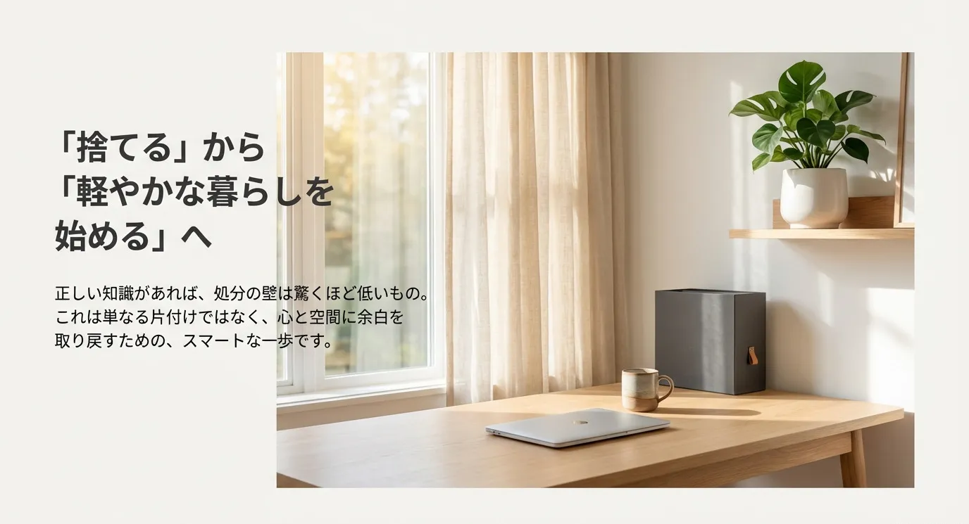 単なる片付けではなく、正しい知識を持って心と空間に余白を取り戻し、軽やかな暮らしを始めることを提案するスライド