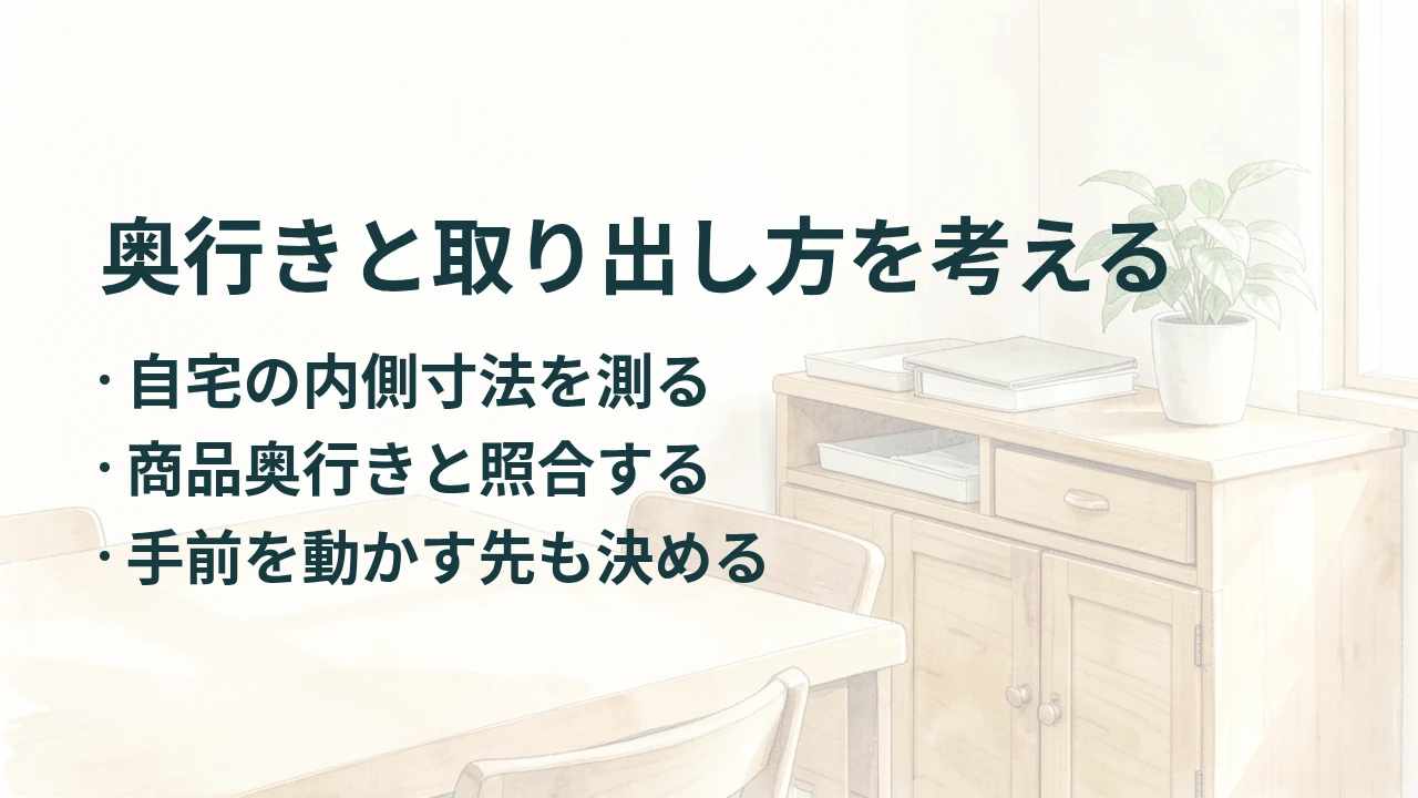 奥行きと取り出し方を考える