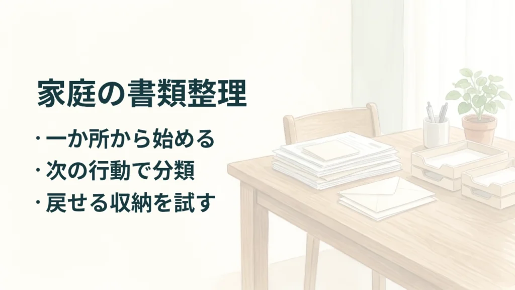 家庭の書類整理