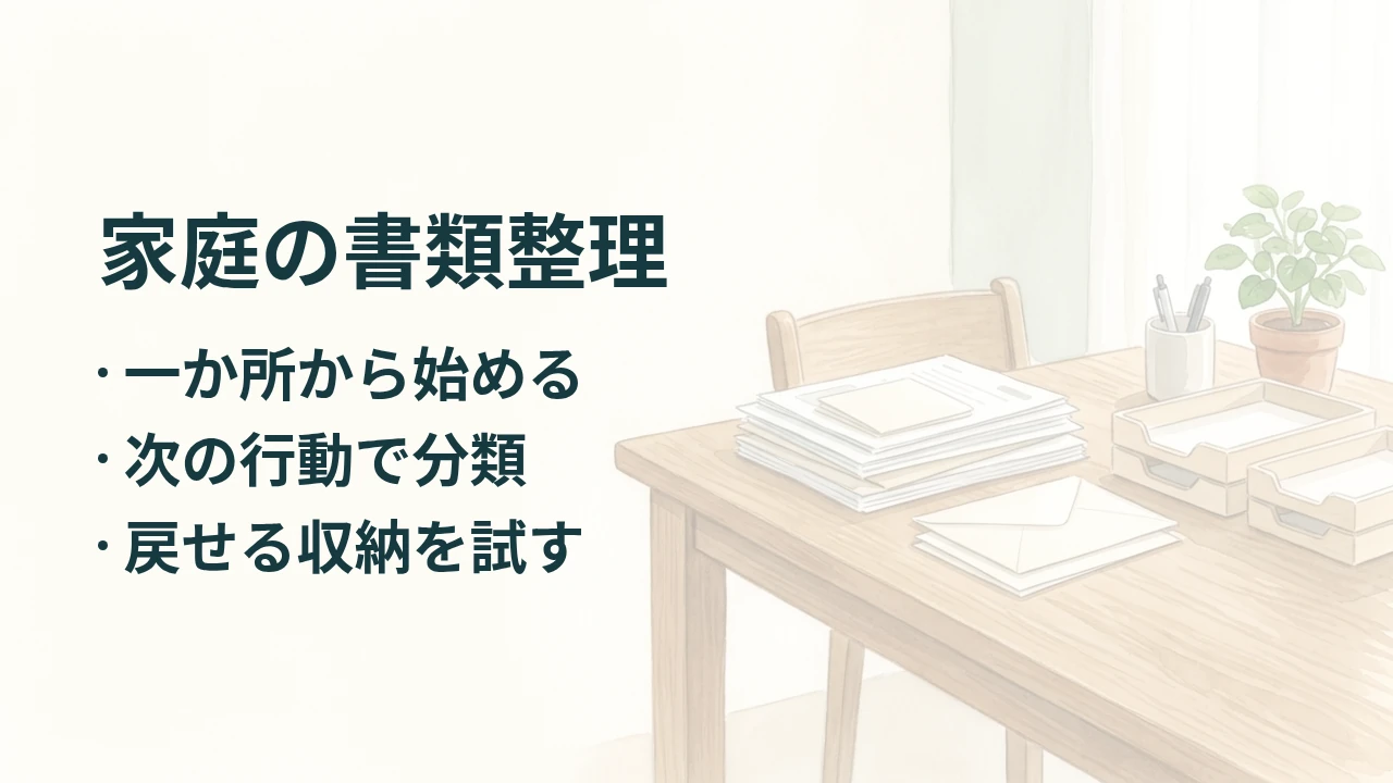 家庭の書類整理