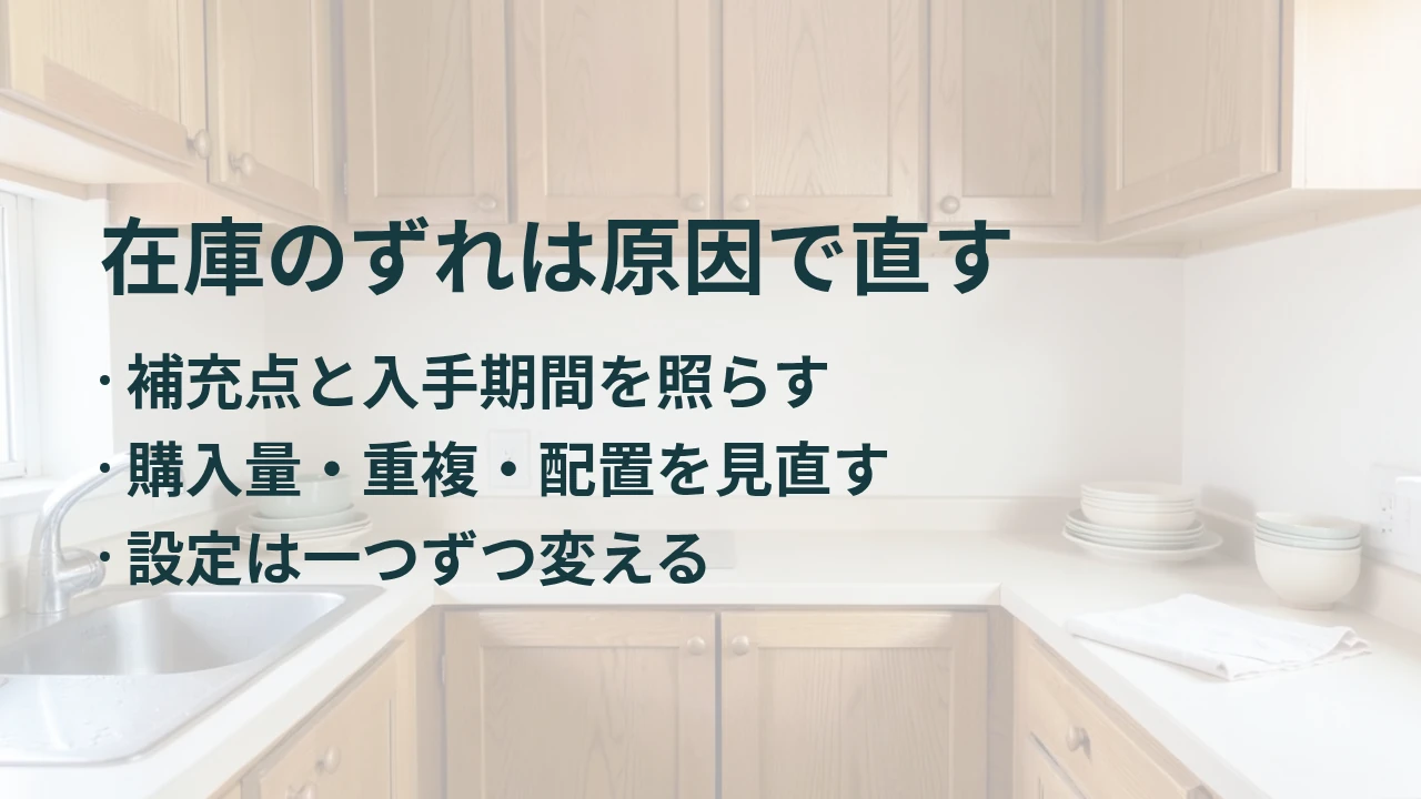 在庫のずれは原因で直す