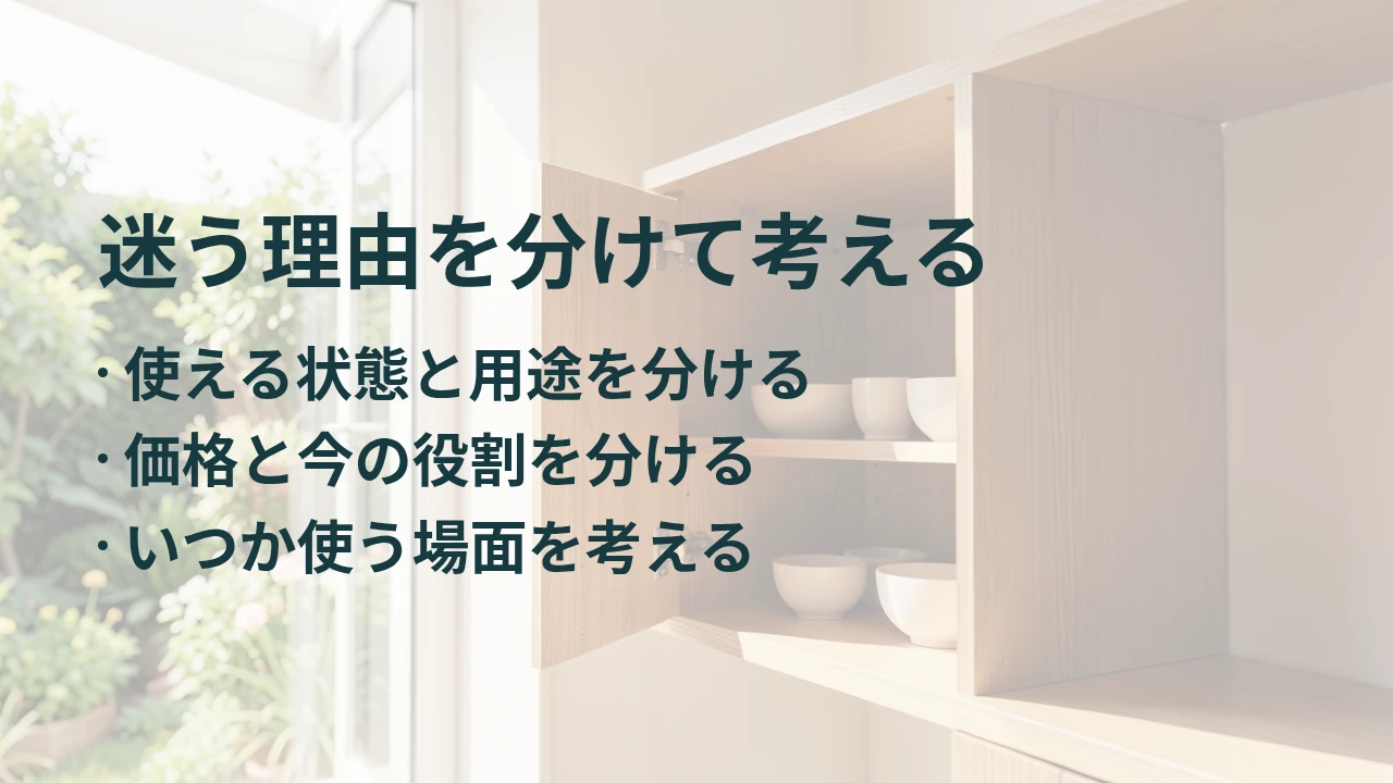 迷う理由を分けて考える