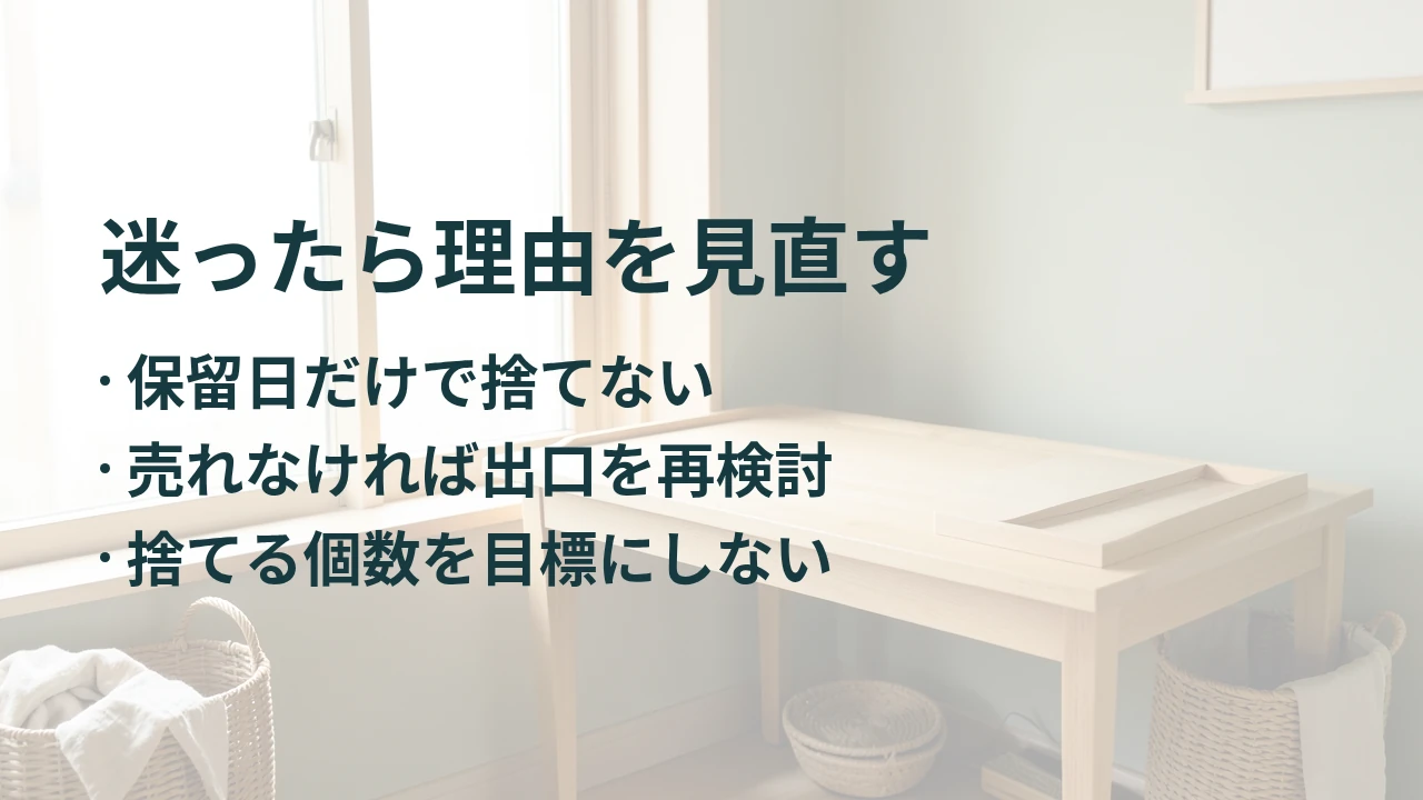 迷ったら理由を見直す