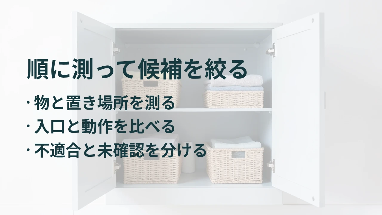 順に測って候補を絞る