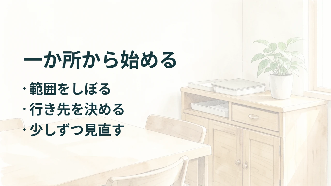 一か所から始める
