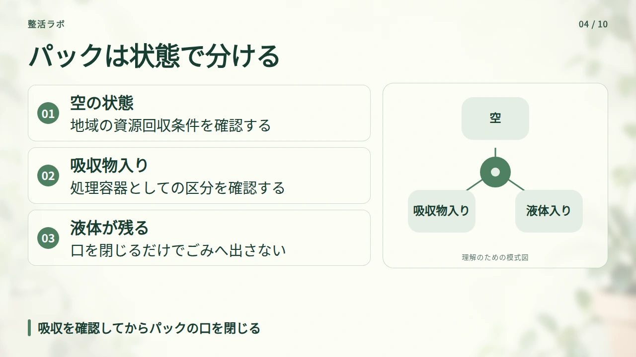 牛乳パックは処理容器と資源回収で扱いを分けるの要点と図解